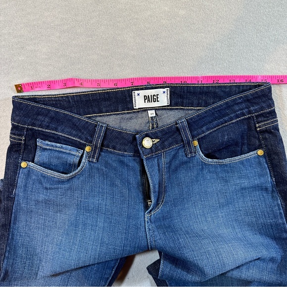 PAIGE Ultra Skinny Jeans Women’s 29 Two Tone Light & Dark Blue Stretch Denim - Picture 2 of 13